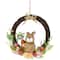 12" Floral Grapevine Spring Easter Wreath with Rabbit